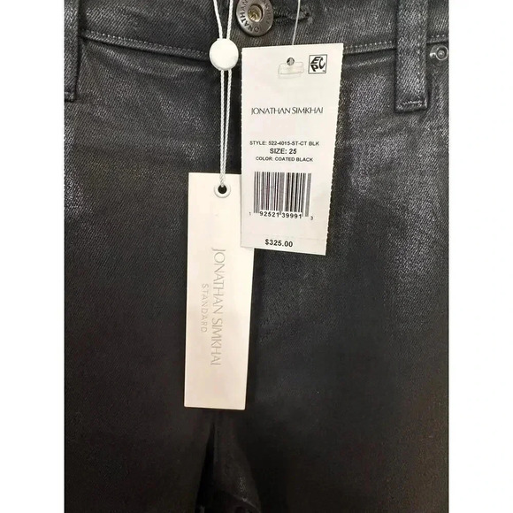 NEW-NWT! Jonathan Simkhai AMELIA black STRAIGHT LEG DENIM - Picture 9 of 9